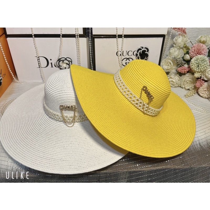 Mũ Cói thời trang đi biển Vành Rộng sang chảnh