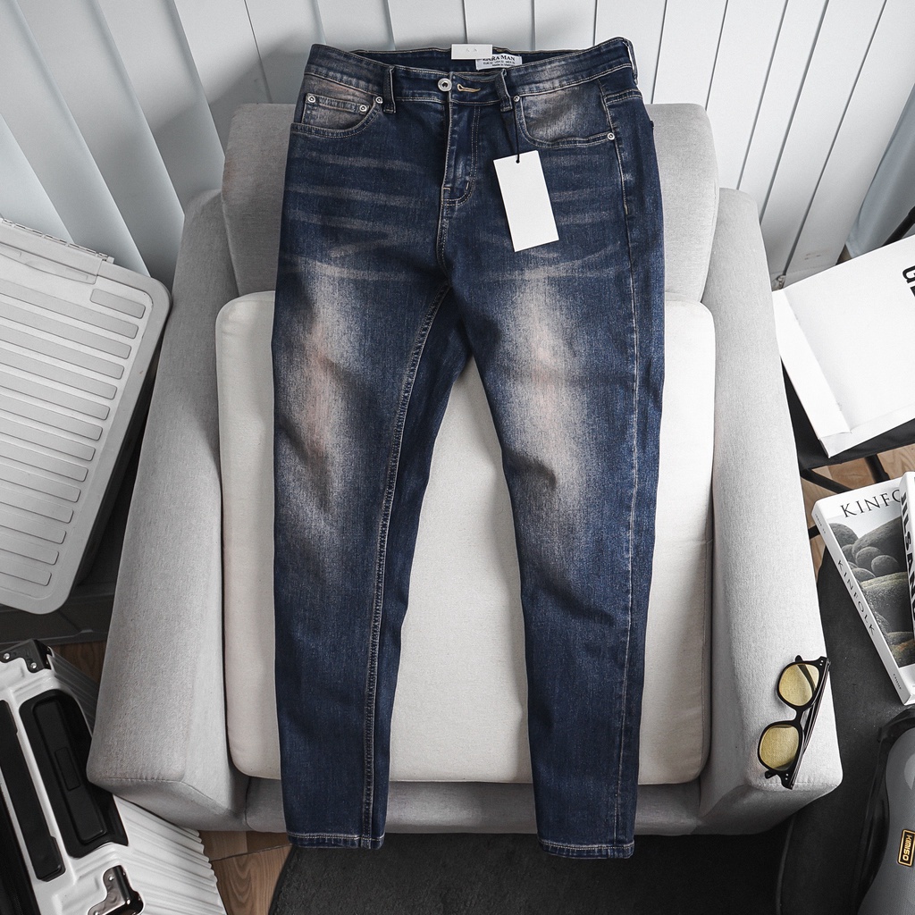 Quần jean denim nam slimfit xuất khẩu xịn co giãn