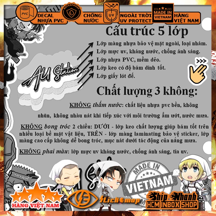 Hình dán sticker Mèo Hello Kitty chống nước, dán mũ bảo hiểm, dán vali, dán laptop, dán xe Hàng Việt Nam chất lượng cao