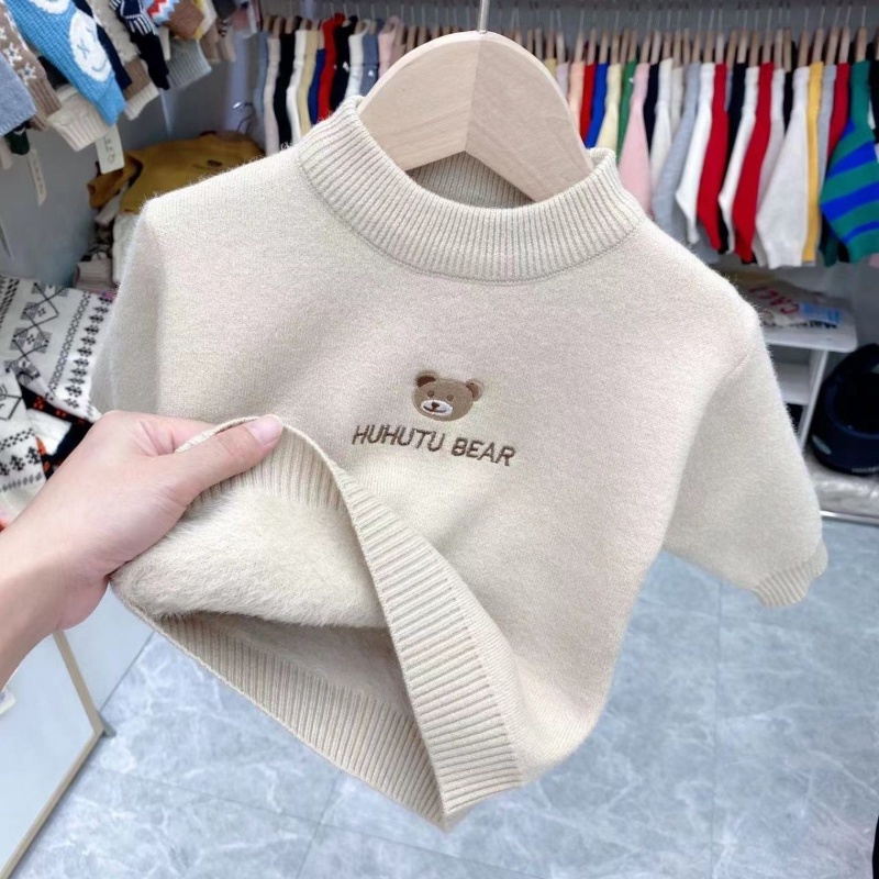Áo Sweater Cổ Cao Thiết Kế Dày Dặn Thiết Kế Mới Thời Trang Mùa Thu Đông Dành Cho Bé