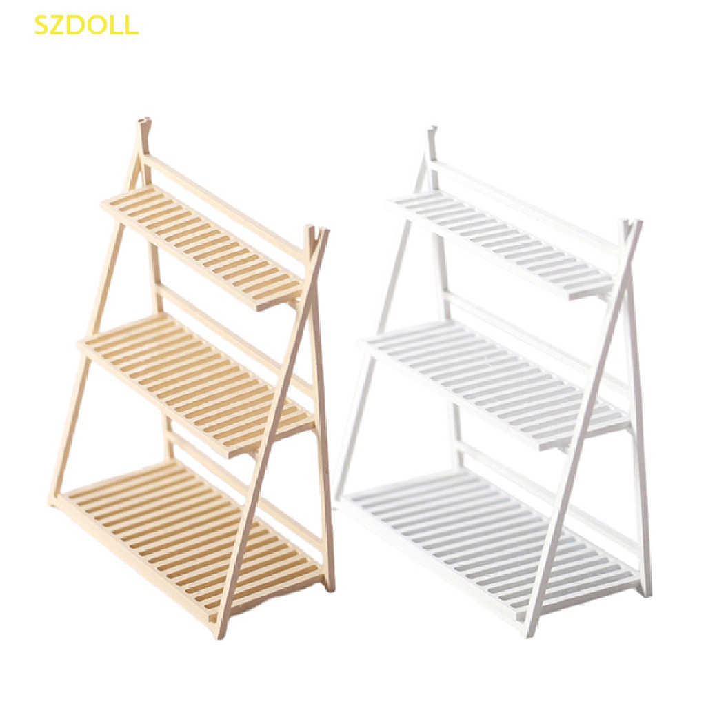 Kệ Sách Ba Tầng Mini Trang Trí Nhà Búp Bê Tỉ Lệ 1: 12