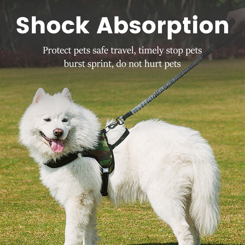 HamshMoc Dây Dắt Chó Đi Dạo Đàn Hồi Có Đệm Điều Khiển Kích Thước Vừa Và Lớn HamshMoc