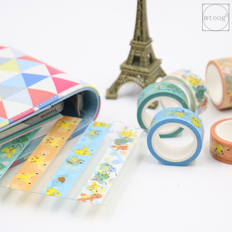 Cuộn Băng Keo Dán 10m Hình Pokemon Pikachu Hóa Trang Diy Cho Bé