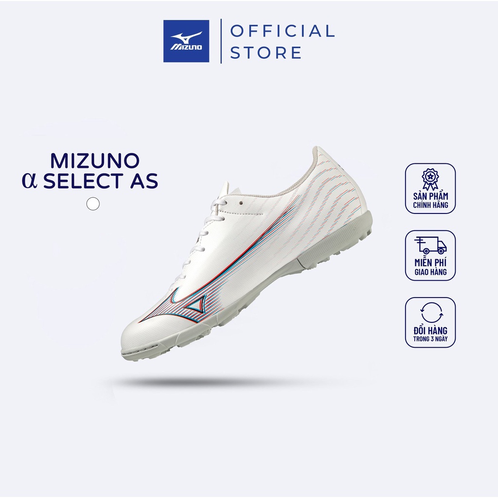 Giày đá bóng sân cỏ nhân tạo Mizuno Alpha Select As chính hãng, đế TF, siêu nhẹ, ôm chân