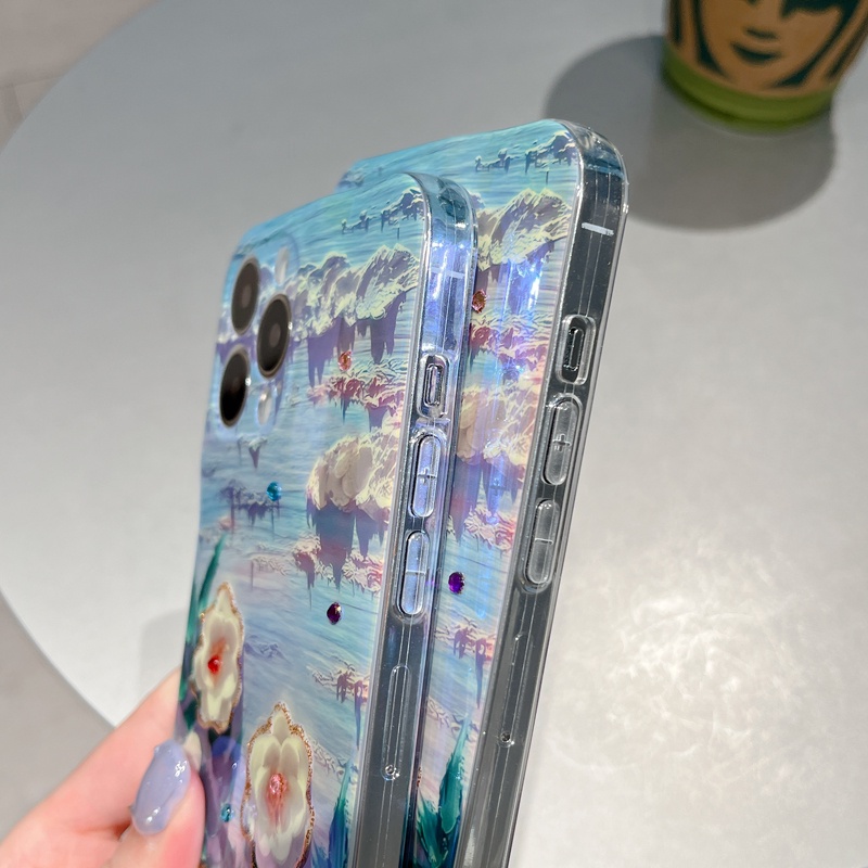 Ốp Điện Thoại Mềm Hình Hoa Đính Đá Cho Xiaomi 11T 12 12s 12X 12T 13 Pro Mi 10 10s 10T 11 Lite Poco C40 X2 F3 F2 M3 M4 Pro