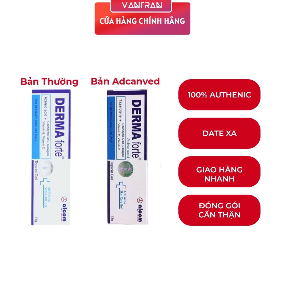 Gel Derma Forte Mờ Thâm Mụn Giảm Viêm Gamma Chemicals 15g