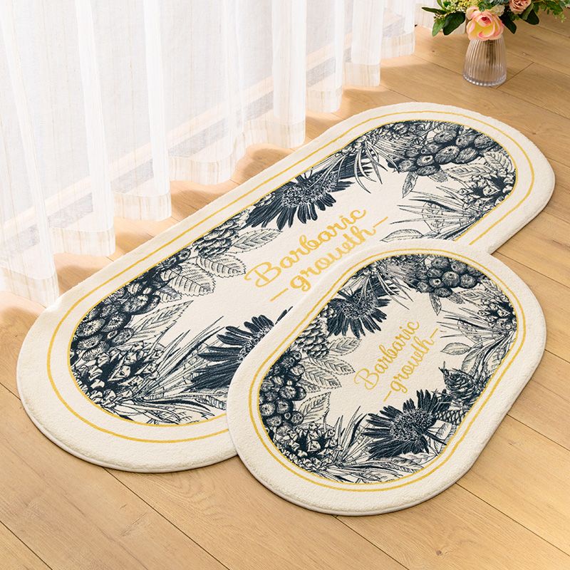 Thảm lót cửa chùi chân Chống Trượt Hình Oval Phong Cách Bắc Âu