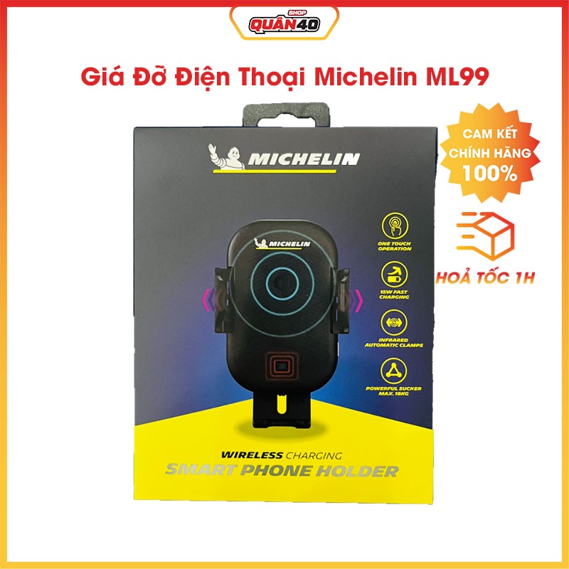 Giá Đỡ Điện Thoại Michelin ML99 Hỗ Trợ Sạc Không Dây - Hàng Chính Hãng