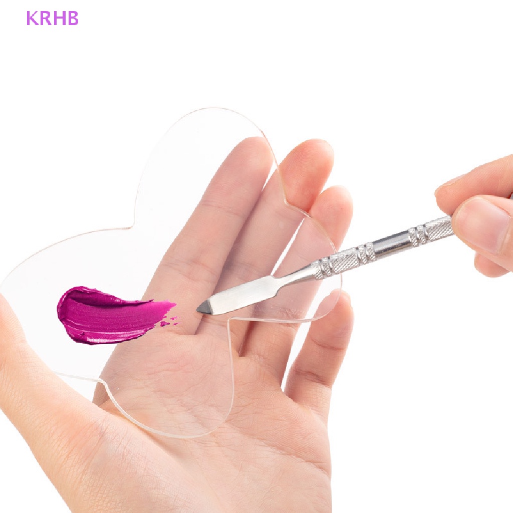 Bảng Acrylic Trong Suốt Kèm Que Trộn Màu Trang Điểm Móng Nghệ Thuật Mới