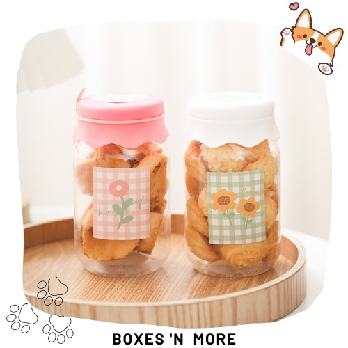 Hộp đựng bánh bằng nhựa PASTEL tặng kèm sticker trang trí, hộp đựng chocolate, hộp đựng kẹo