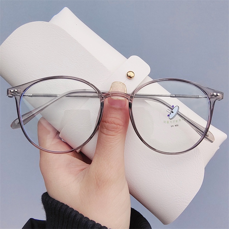 Gọng Kính TR90 Chống Ánh Sáng Xanh Phong Cách retro Hàn Quốc Cho Nữ