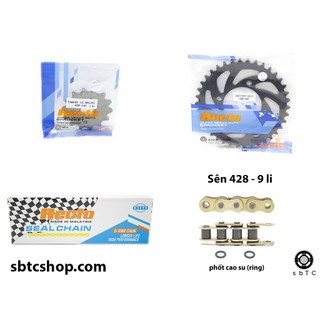 NSD Nhông sên dĩa RECTO phốt cao su vàng Exciter 135 chính hãng