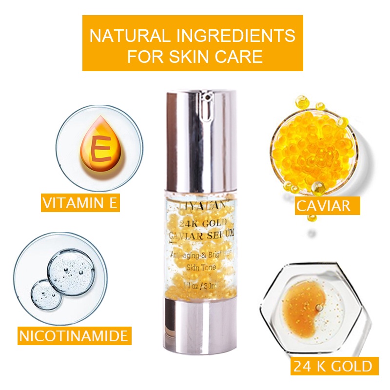 Serum LIYAL'AN Vàng 24k Và Trứng Cá Muối Hữu Cơ Làm Trắng Da Chống Lão Hóa 30ml