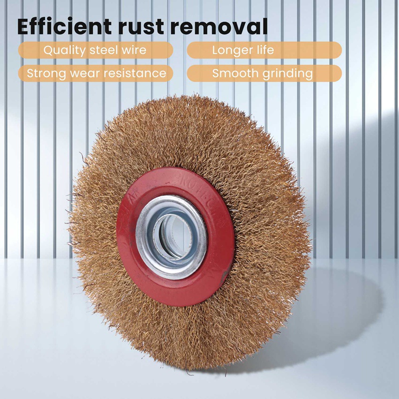 Bàn Chải Dây Cho Máy Mài + Vòng Nối 5inch 125Mm