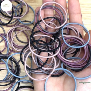Set 10 sợi thun cột tóc trơn nhiều màu