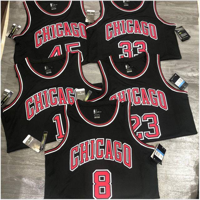 Áo Ba Lỗ Thể Thao NBA Jersey Chicago Bulls Michael Jordan Phiên Bản Kỷ Niệm Thành Phố