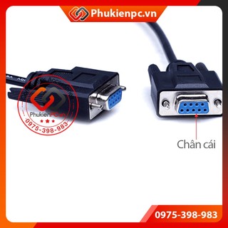Dây cáp COM DB9 RS232C nối chéo 2-3 dài 5M (Female to Female) đầu đúc