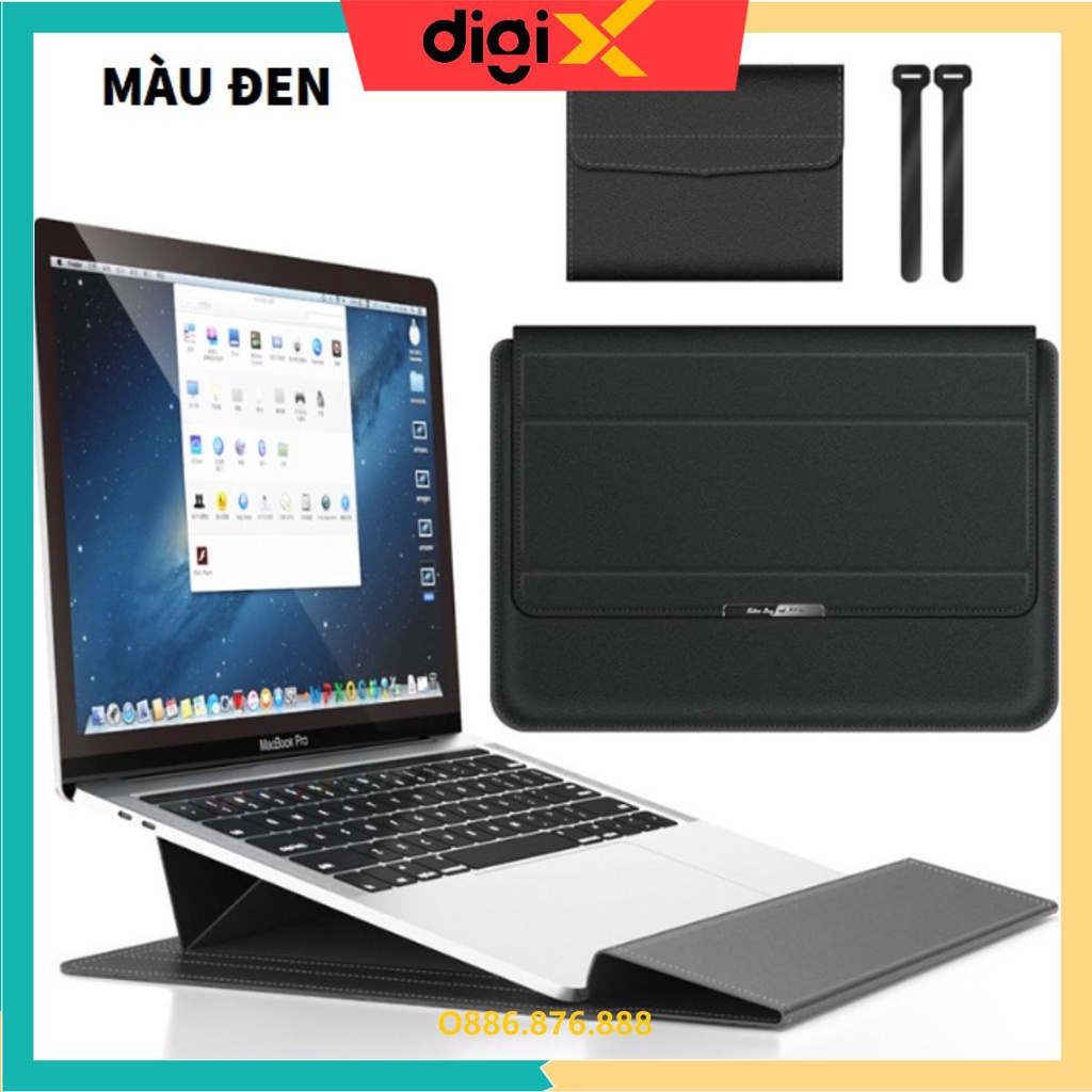 Bao da PU mềm đựng máy, kê tay bàn phím kiêm giá đỡ cho Macbook Laptop đủ size cho máy 11 inch - 15,6 inch.