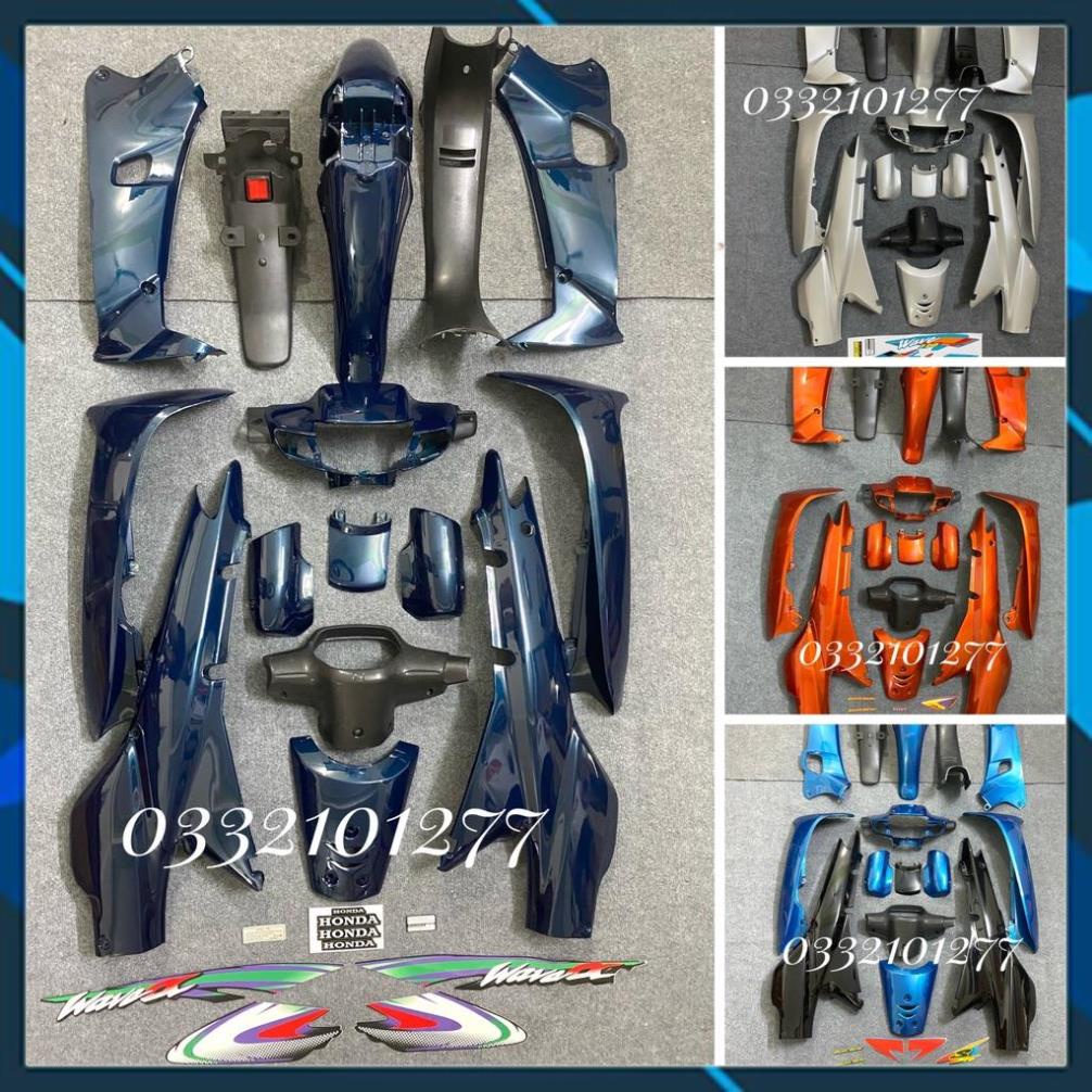 DÀN ÁO - VỎ NHỰA WAVE ALPHA 2002, WAVE THÁI ĐỦ MÀU KÈM TEM Phượt Chất 28B