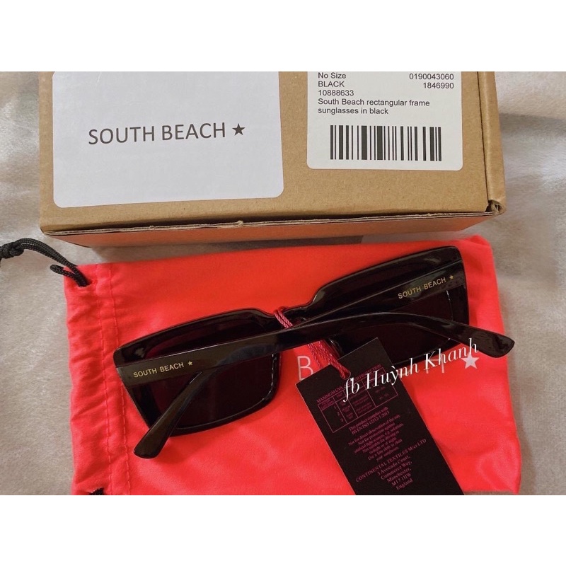 Kính Thời Trang Rectangular Sunglasses South Beach UK Auth