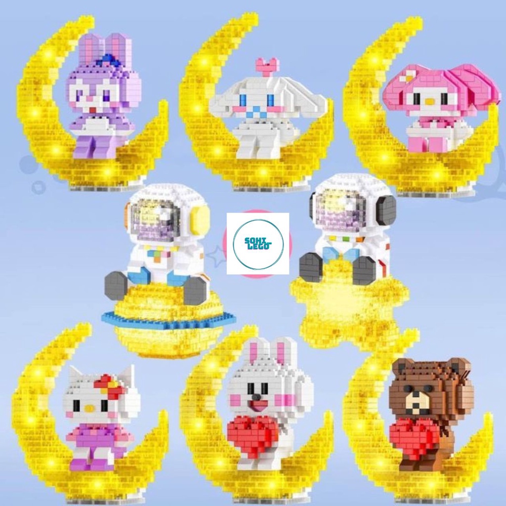 Lego 3D Phát Sáng - Bộ Đồ Chơi Lắp Ráp Mô Hình Phi Hành Gia - Đồ Chơi Lắp Ráp Trí Tuệ Cho Bé