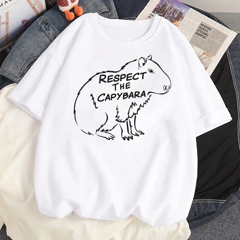 Áo Thun Nữ In Hình Truyện Tranh Nhật Bản Capybara Capibara