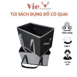Giỏ vải đựng đồ đa năng - túi vải có quai xách đồ tiện lợi, gọn gàng