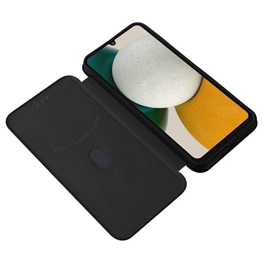 Sang Trọng Bao Da Điện Thoại pu Sợi carbon Dạng Ví Nắp Lật Nam Châm Có Ngăn Đựng Thẻ Kiêm Giá Đỡ Cho samsung galaxy A34 5G