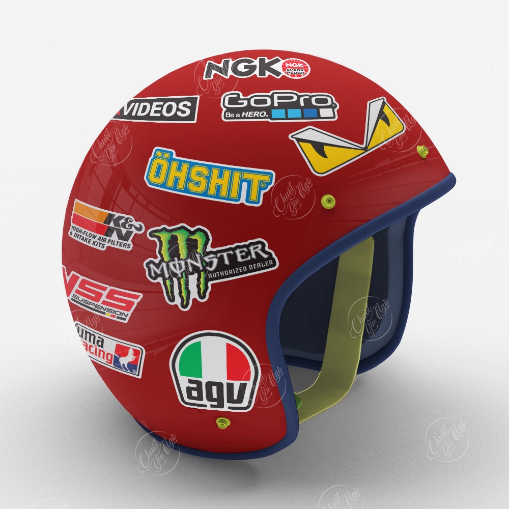 Combo 20 logo tem decal dán xe không trùng