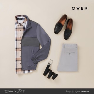  Áo Khoác Nam OWEN JK220709 Jacket Thiết Kế Form Dáng Thể Thao Năng Động Cùng Tông Màu Ghi Đậm Phóng Khoáng Tôn Da 