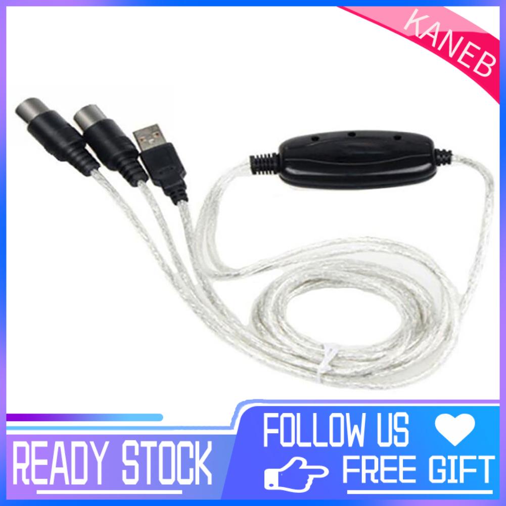 Kanebduk Electronic Piano MIDI to USB Interface Adapter Cable Stable Practical Converter