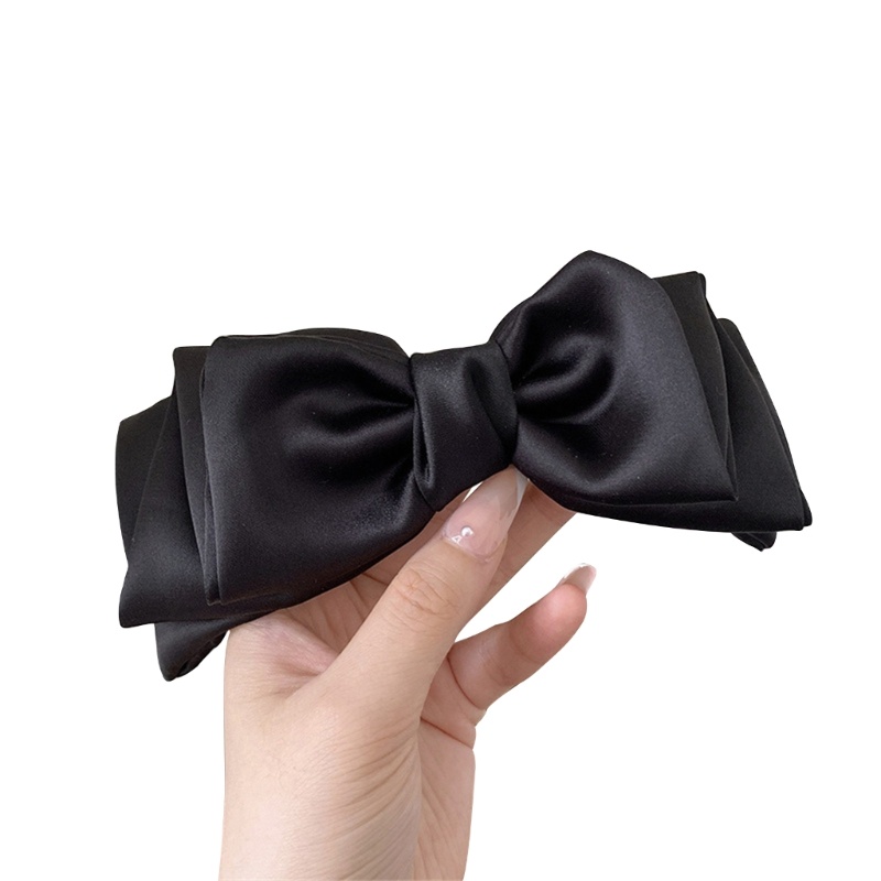 Kẹp Tóc Vải Satin Cỡ Lớn Chống Trượt Phong Cách Công Chúa