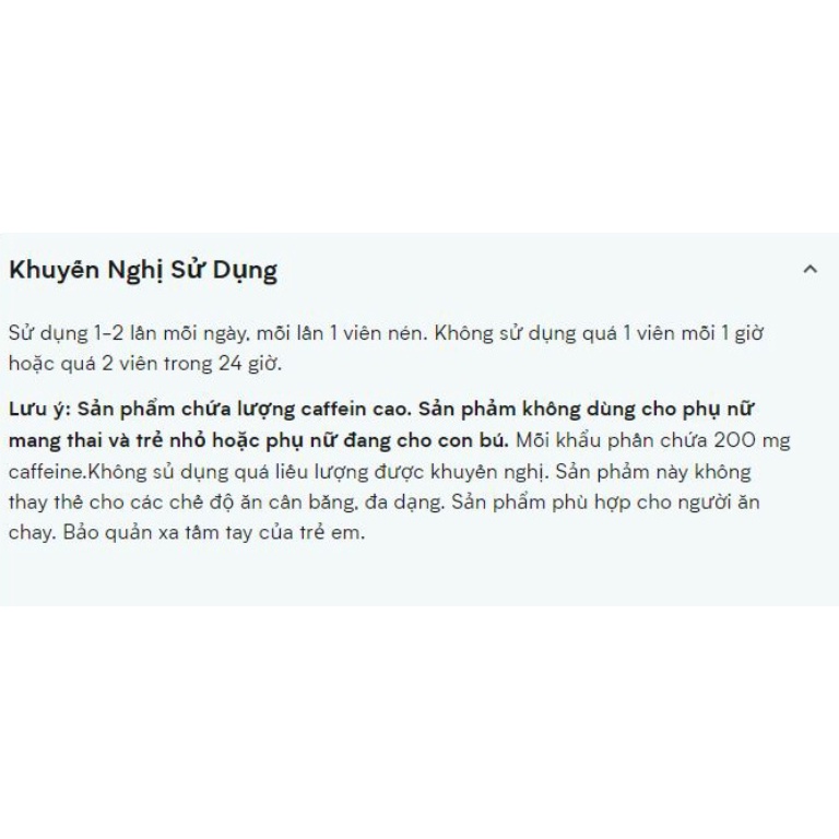 Caffeine 𝐌𝐲𝐩𝐫𝐨𝐭𝐞𝐢𝐧 - Giúp Tỉnh Táo, Tăng Sức Mạnh Tập Luyện -200mg/ viên