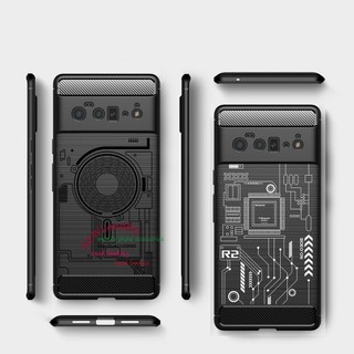 Ốp Điện Thoại Bề Mặt Nhám Chống Sốc In Họa Tiết Mạch Điện Tử Cho google pixel 8 8pro 5 6 6a 7a 6pro 7pro 7a 8 8pro