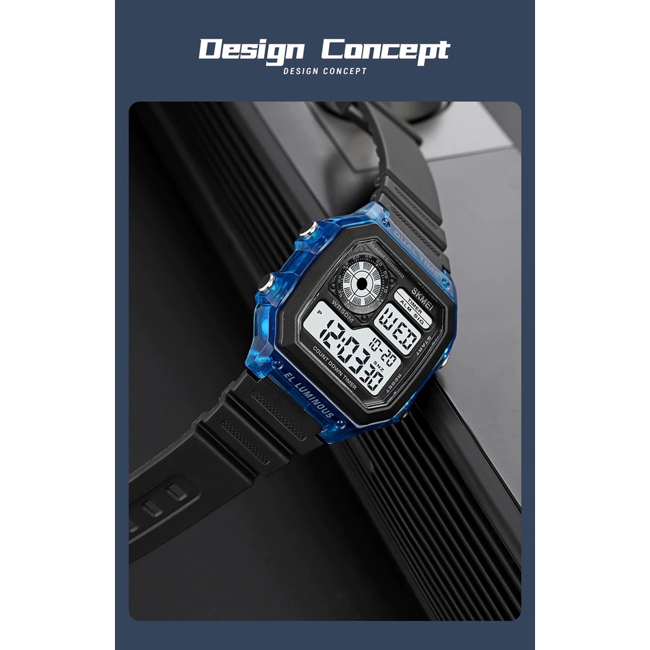 ĐỒNG HỒ ĐIỆN TỪ NAM DÂY RASIN SKMEI CHÍNH HÃNG 1998 MẪU MỚI NHẤT