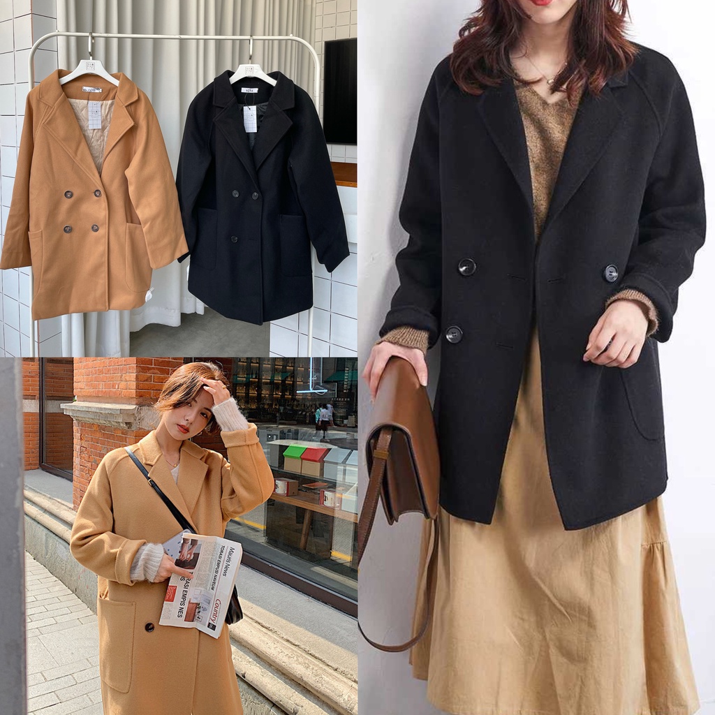 Áo khoác blazer oversized chất dạ HQ - AK581