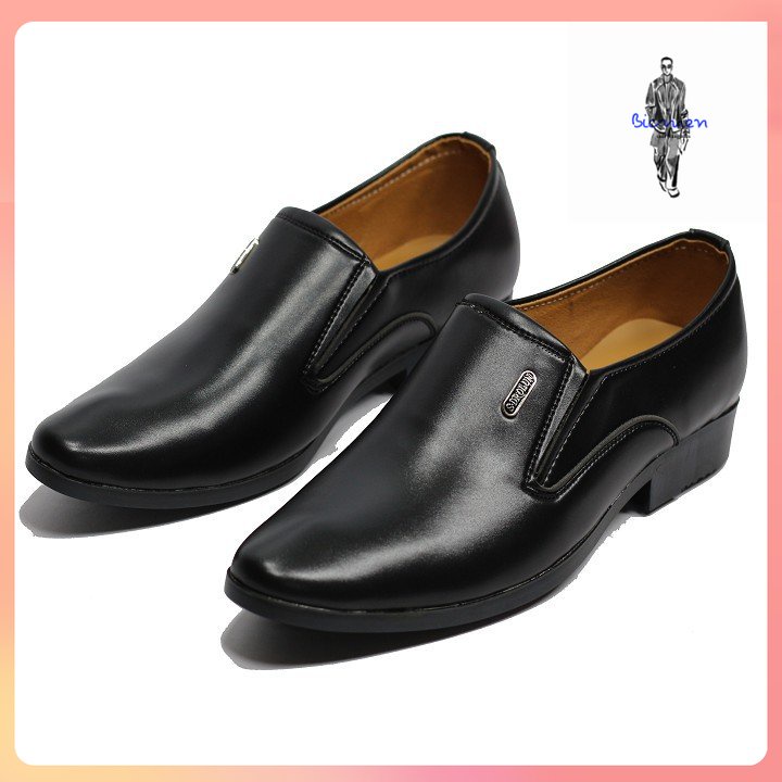 Giày da tây nam công sở da mềm đế khâu size 38 đên 44 đế cao 3.5 cm- Bicmen