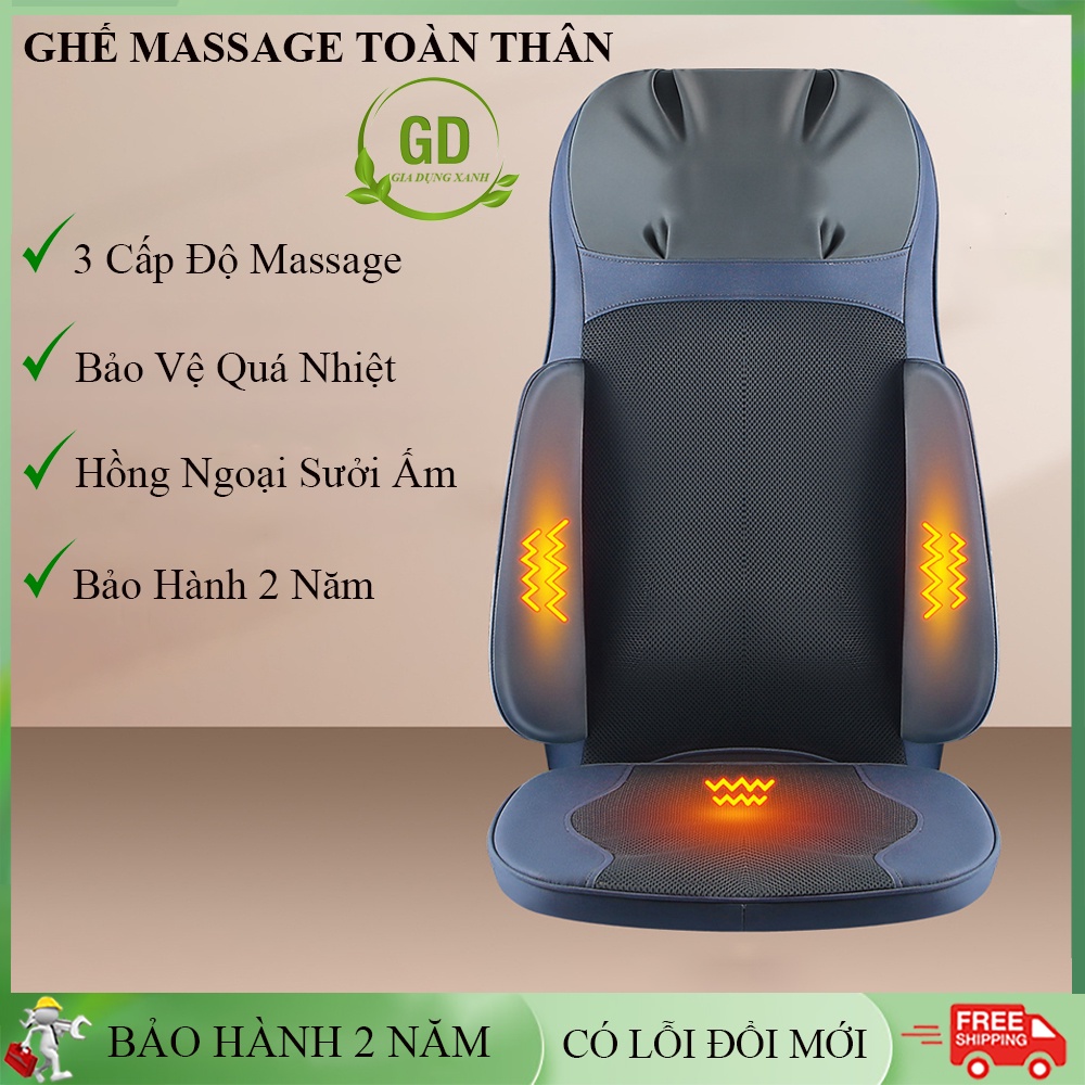 Ghế massage toàn thân, đệm massage hồng ngoại trị liệu giảm đau massage toàn thân hiệu quả. Bảo hành 2 năm toàn quốc.