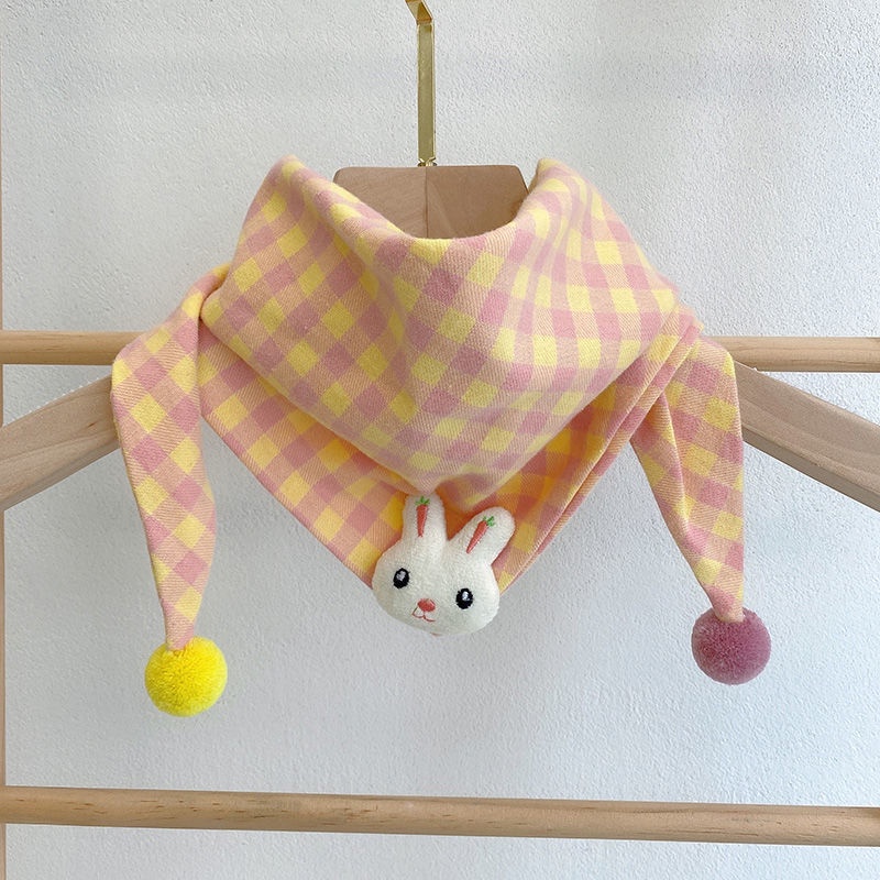 Yếm Ăn Cotton Hình Tam Giác Thời Trang Thu Đông Hàn Quốc Dành Cho Bé