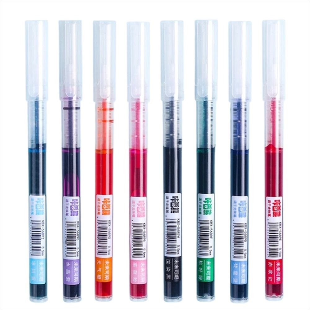 Set 8 Bút Bi Ngòi Mảnh 8 Màu Sắc Ngòi 0.5mm Chất Lượng Cao