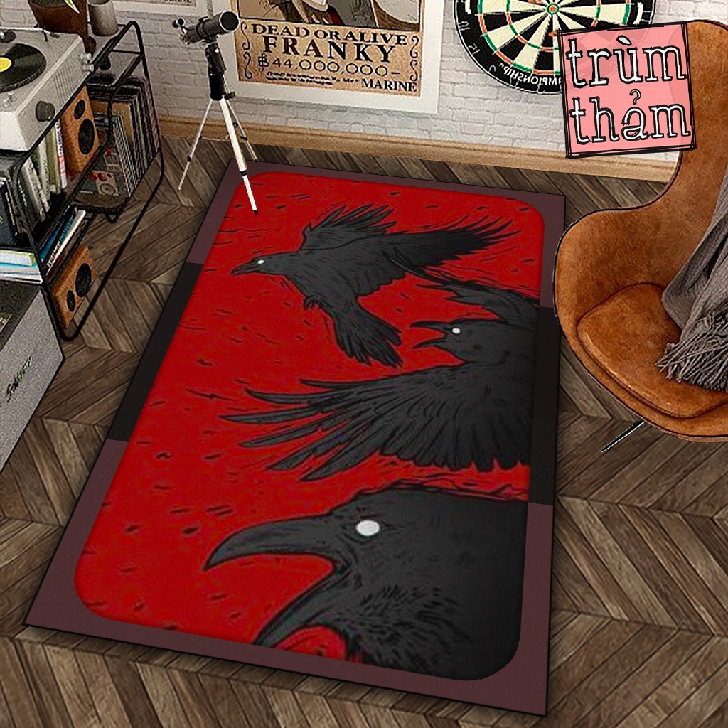 Thảm Trang Trí quạ đen bay naruto itachi Decor Góc Học Tập Làm Việc Phòng Ngủ Phòng Khách Văn Phòng