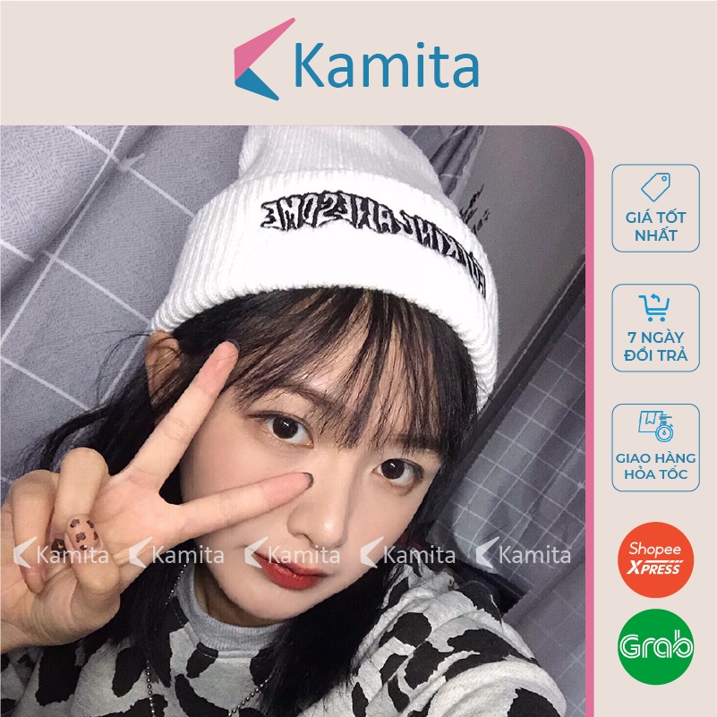Mũ Len Beanie Thêu Chữ Fucking Awesome KAMITA Phong Cách Hiphop, Nón Len Đẹp Unisex Nam Nữ Giá Rẻ Mùa Đông Hàn Quốc ML29