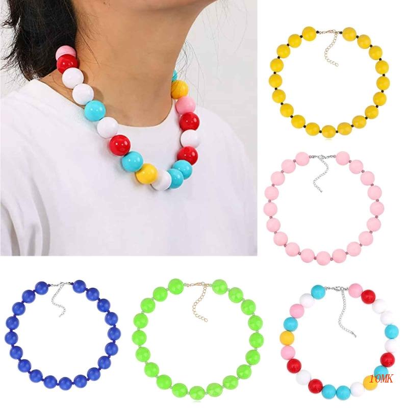 Vòng Cổ Choker 10MK Hạt Acrylic Thời Trang Dành Cho Nữ Tuổi Teen