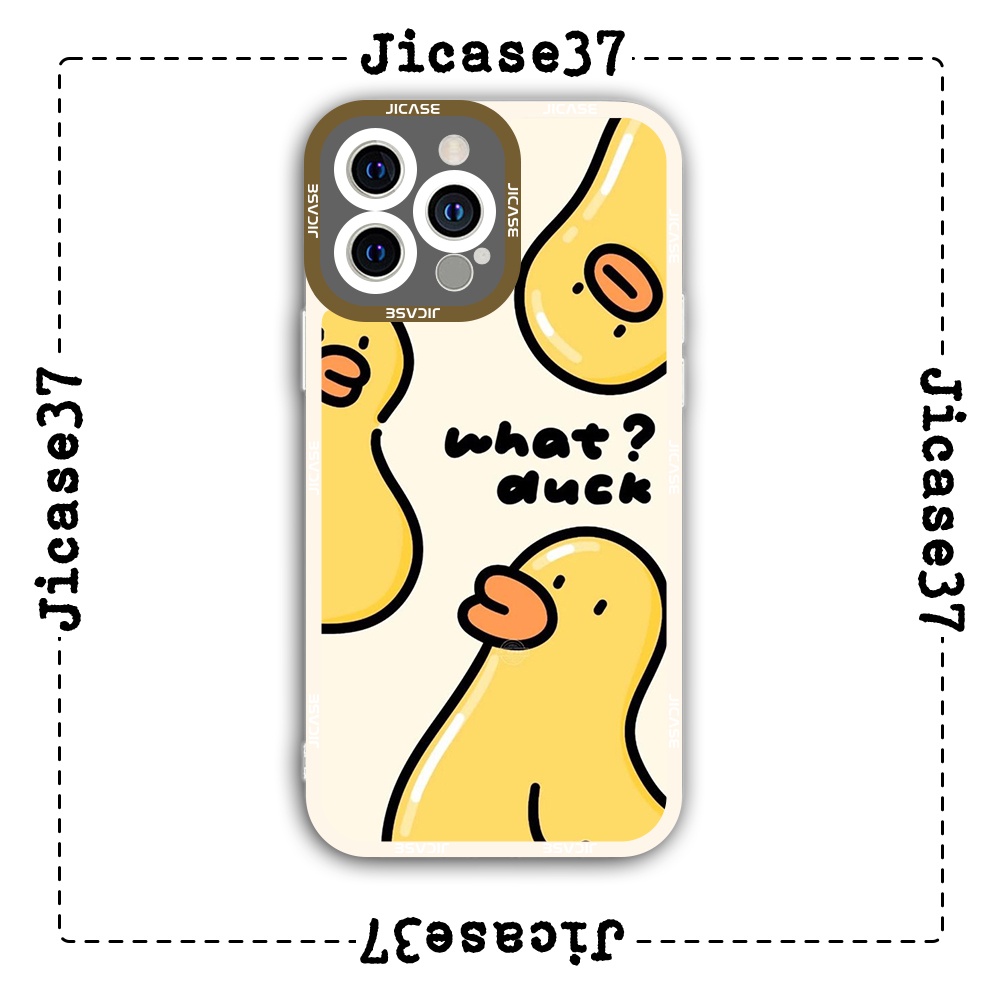 Ốp lưng iphone cạnh vuông Jicase họa tiết con vịt vàng 6plus/6s/6splus/7/7plus/8/8plus/x/xs/11/12/pro/max/plus/promax