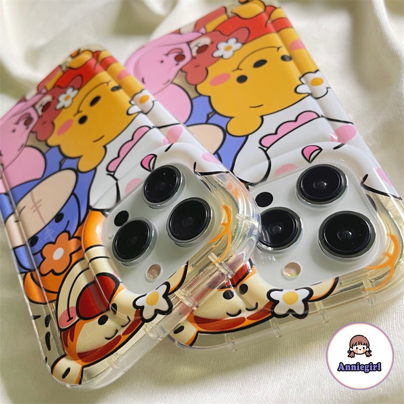 Ốp Điện Thoại TPU Mềm Hình Hoạt Hình Có Đệm Khí Chống Sốc Cho IPhone 14 13 12 11 Pro Max