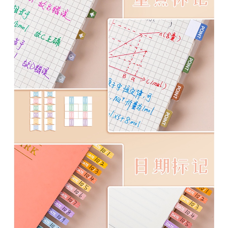 SN14 Miếng dán đánh dấu sách set 155 miếng