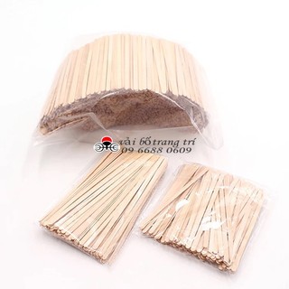 100g Que khuấy cafe, que kem gỗ, que gỗ tròn làm mô hình, handmade, mô hình tăm tre, nguyên liệu handmade