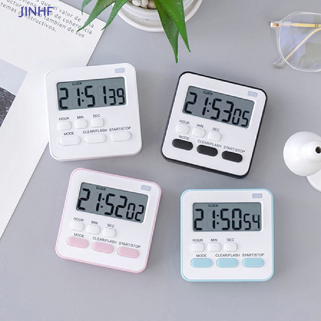 Jinhf Đồng Hồ Hẹn Giờ Nấu Ăn Kỹ Thuật Số Lớn Có Đèn Nhấp Nháy Dùng Trong Nhà Bếp / Học Tập JINHF