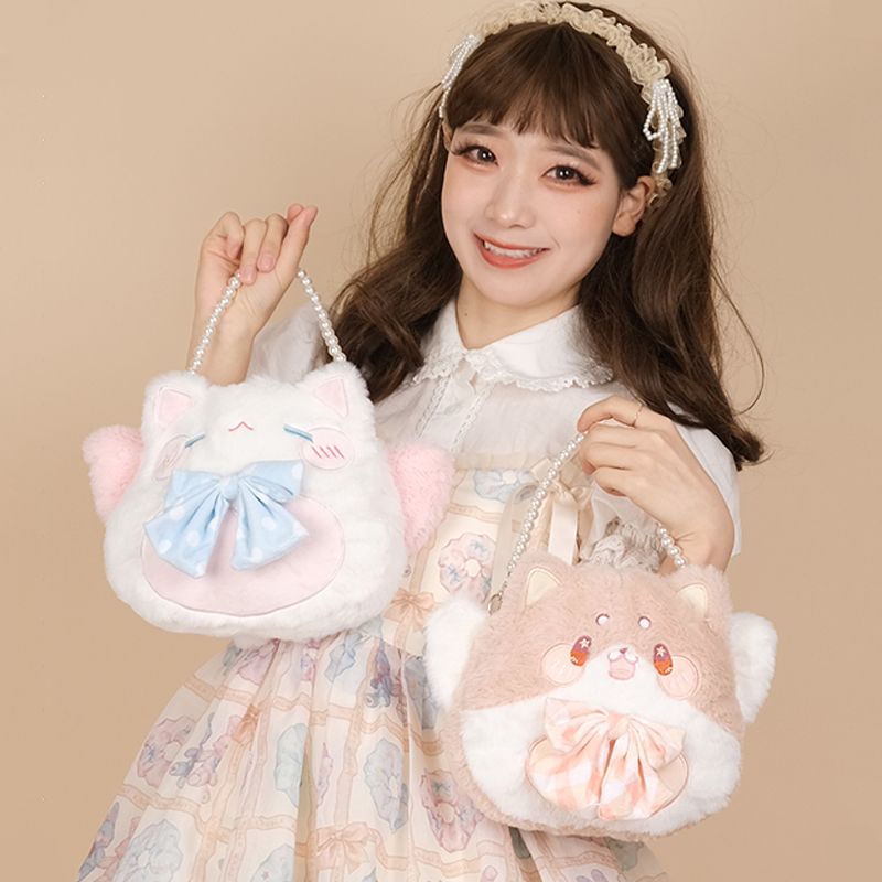 Túi Đeo Chéo Hình Gấu Trúc Nhồi Bông Phong Cách lolita Dễ Thương Thời Trang Mùa Hè 2023