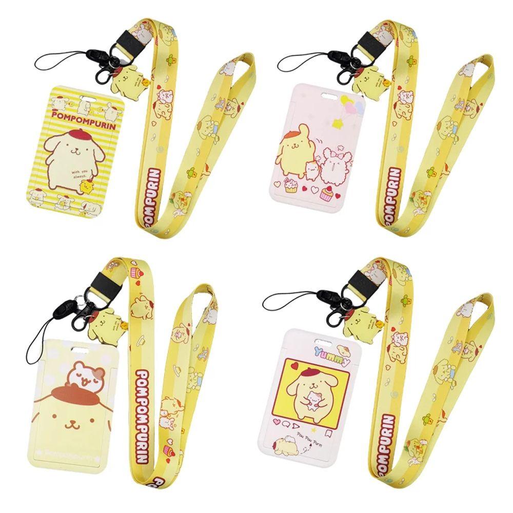Ví Đựng Thẻ ID / Thẻ Sinh Viên Họa Tiết Hoạt Hình Phong Cách Hàn Quốc Xinh Xắn Kèm Dây Đeo Tiện Dụng Cho Nữ